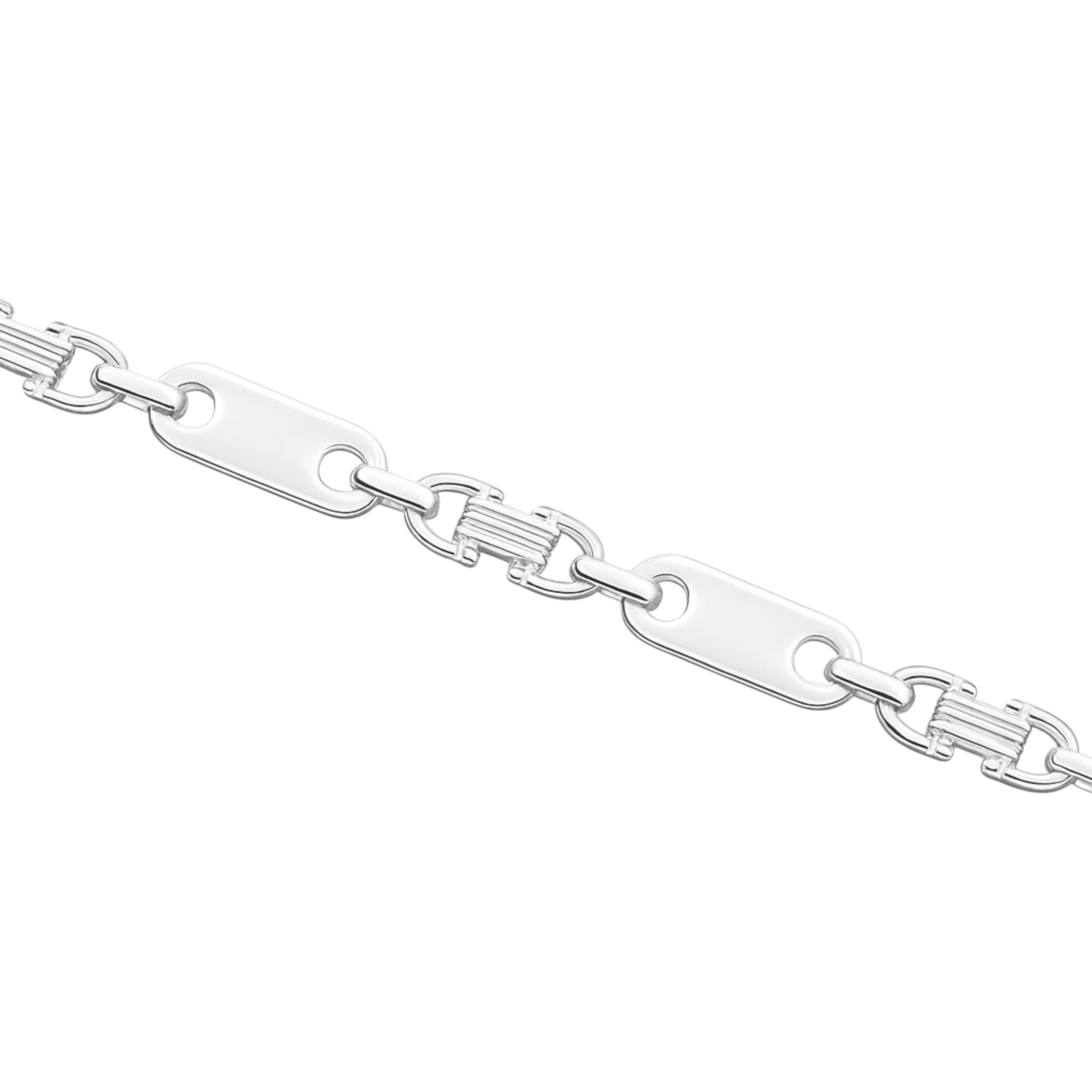 6MM PLATTENKETTEN ARMBAND - SILBER 925