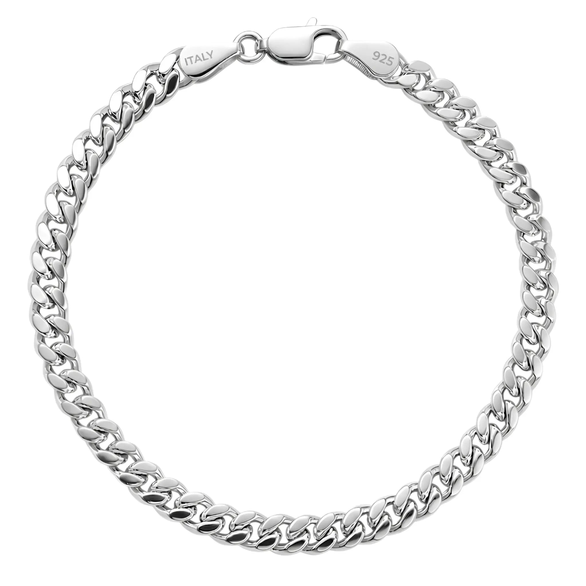 4,8MM MIAMI CUBAN LINK PANZERKETTEN ARMBAND - SILBER 925