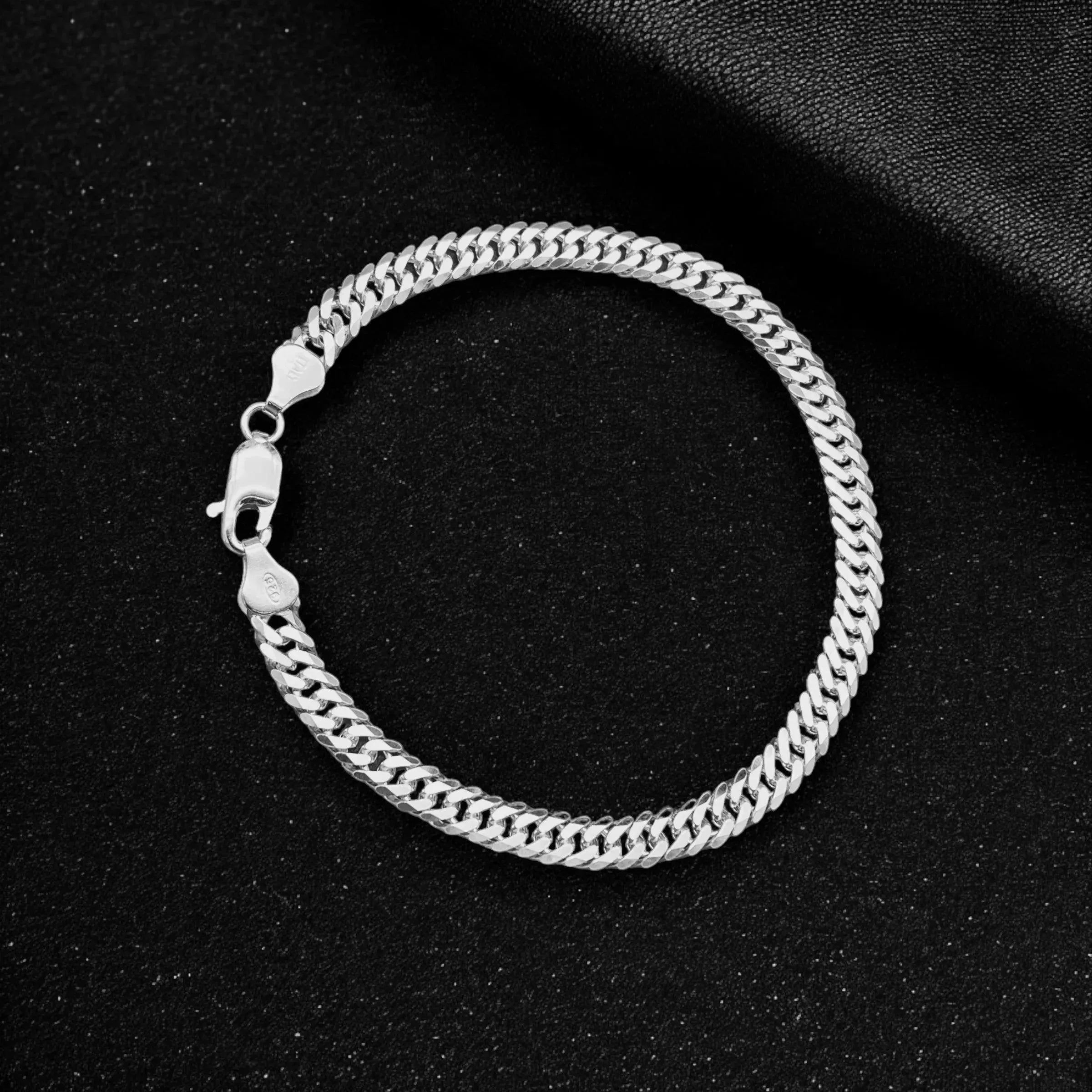 DOPPEL PANZERKETTEN ARMBAND 925 SILBER 5.5MM - VENEV