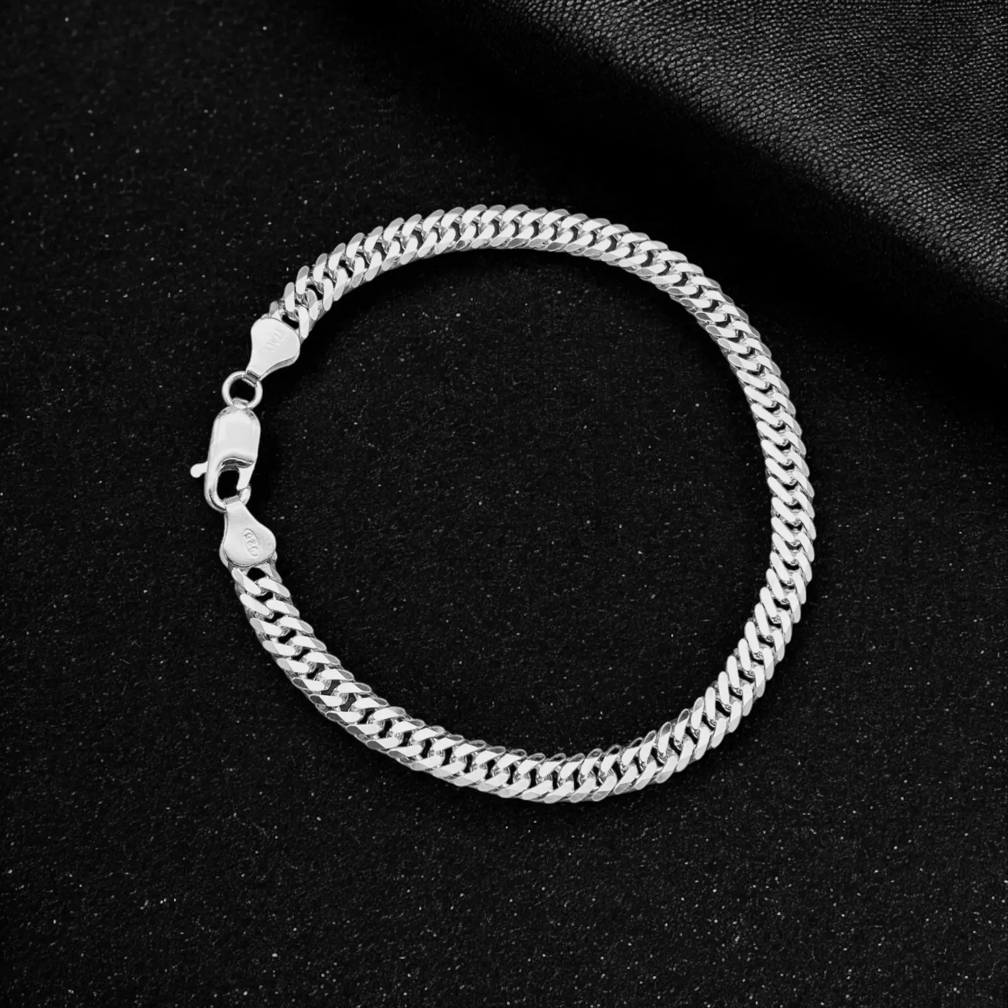 5,5MM DOPPEL PANZERKETTEN ARMBAND - SILBER 925