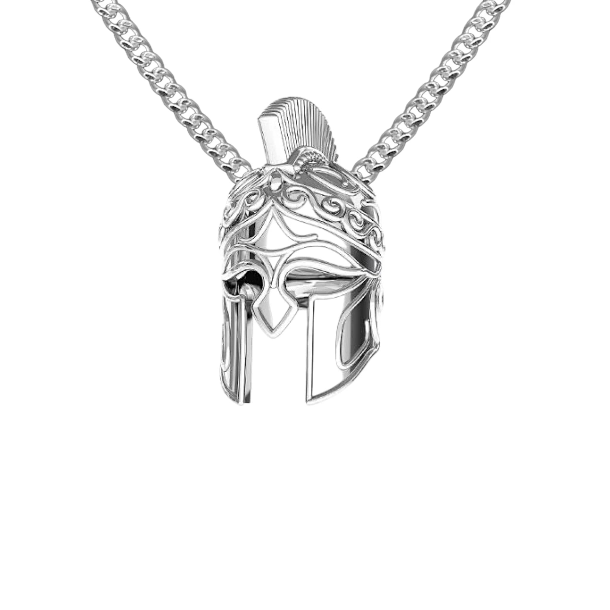 SPARTANISCHER HELM ANHÄNGER - SILBER 925