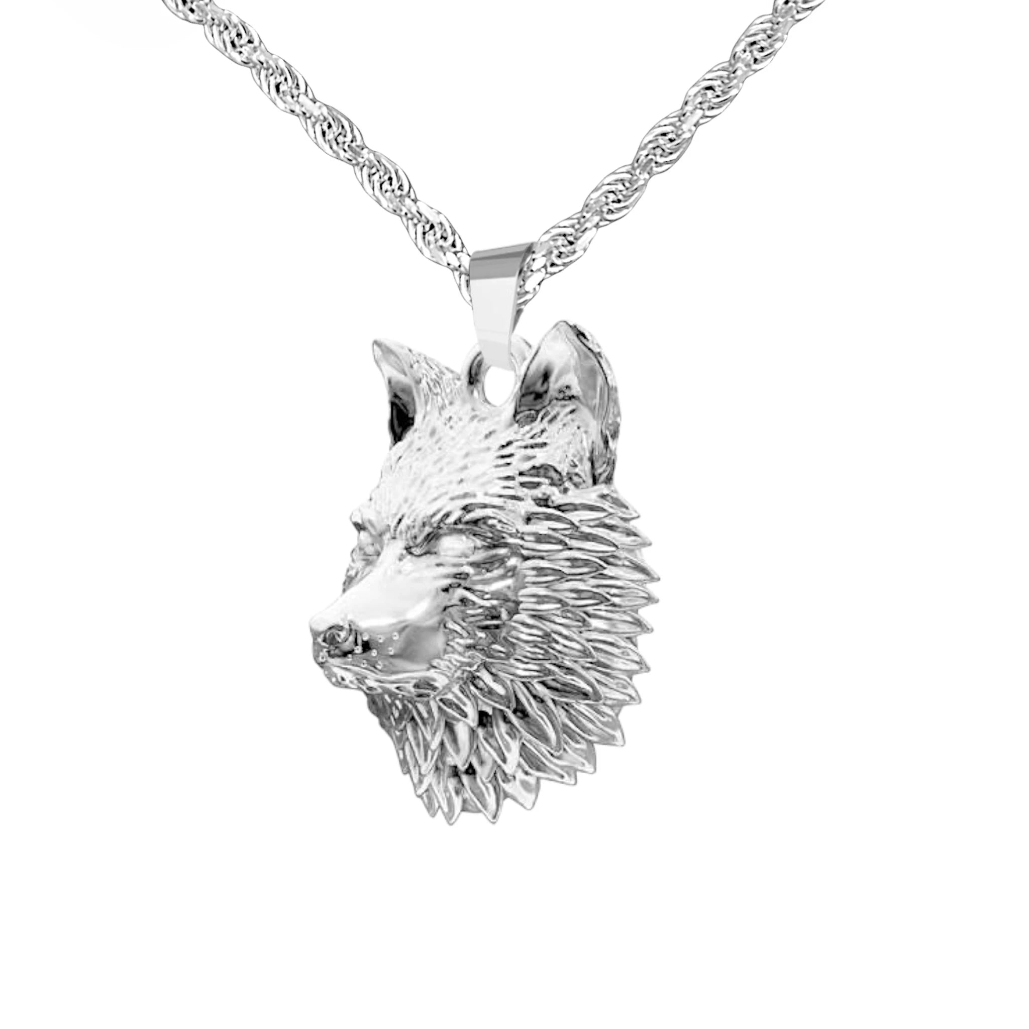 WOLFSKOPF ANHÄNGER - SILBER 925