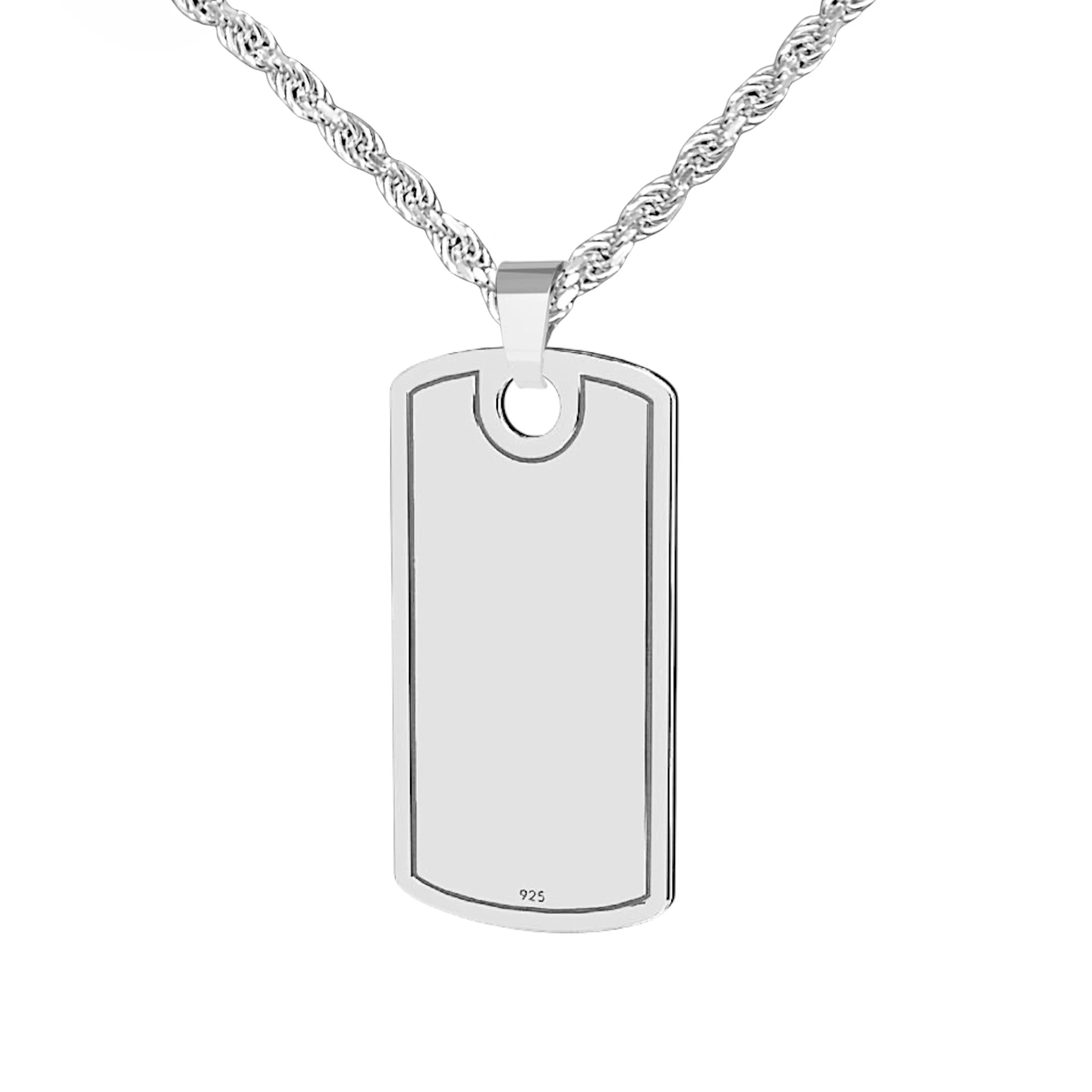 PLAKETTE ANHÄNGER - SILBER 925