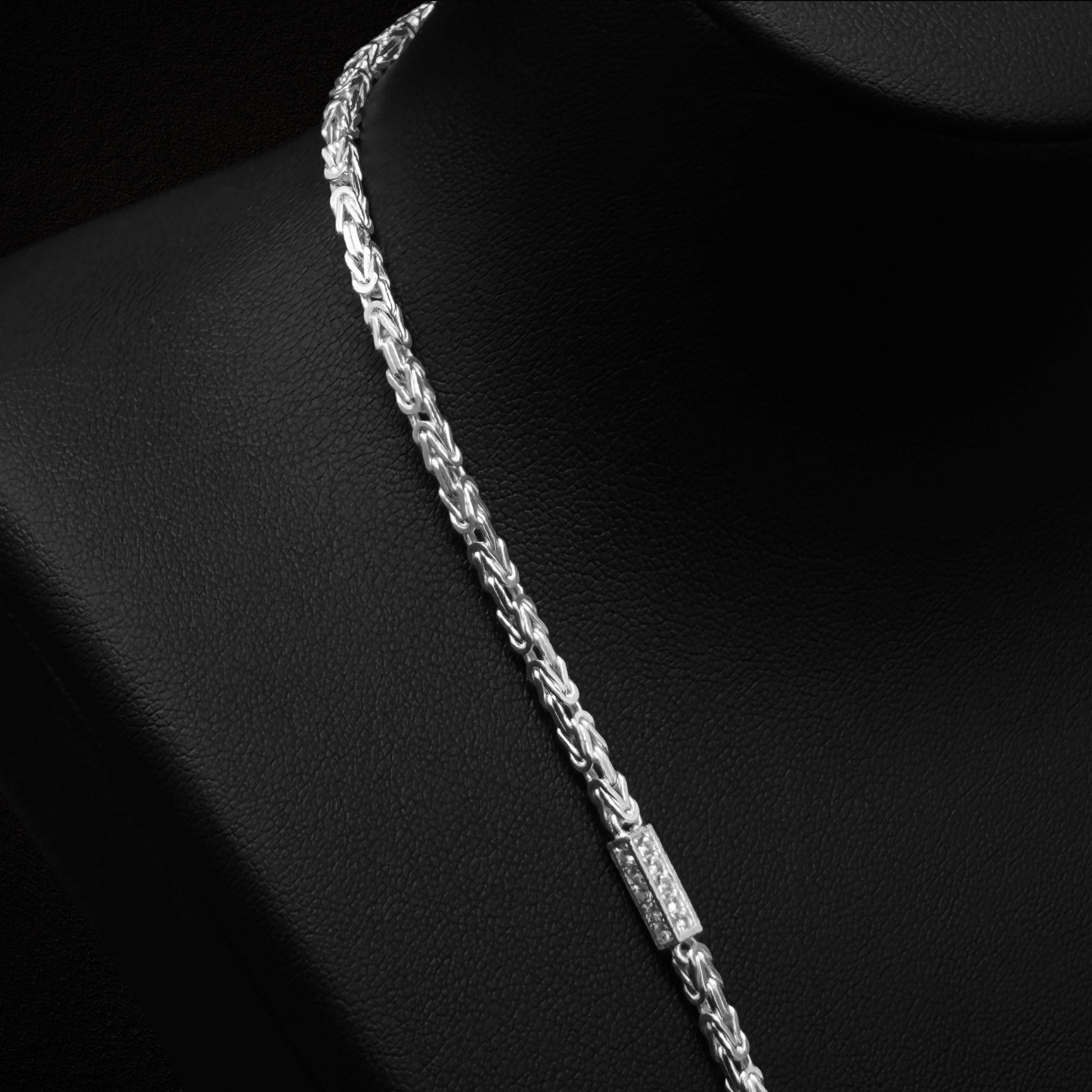 2,5MM KÖNIGSKETTE MIT ZIRKONIA - SILBER 925