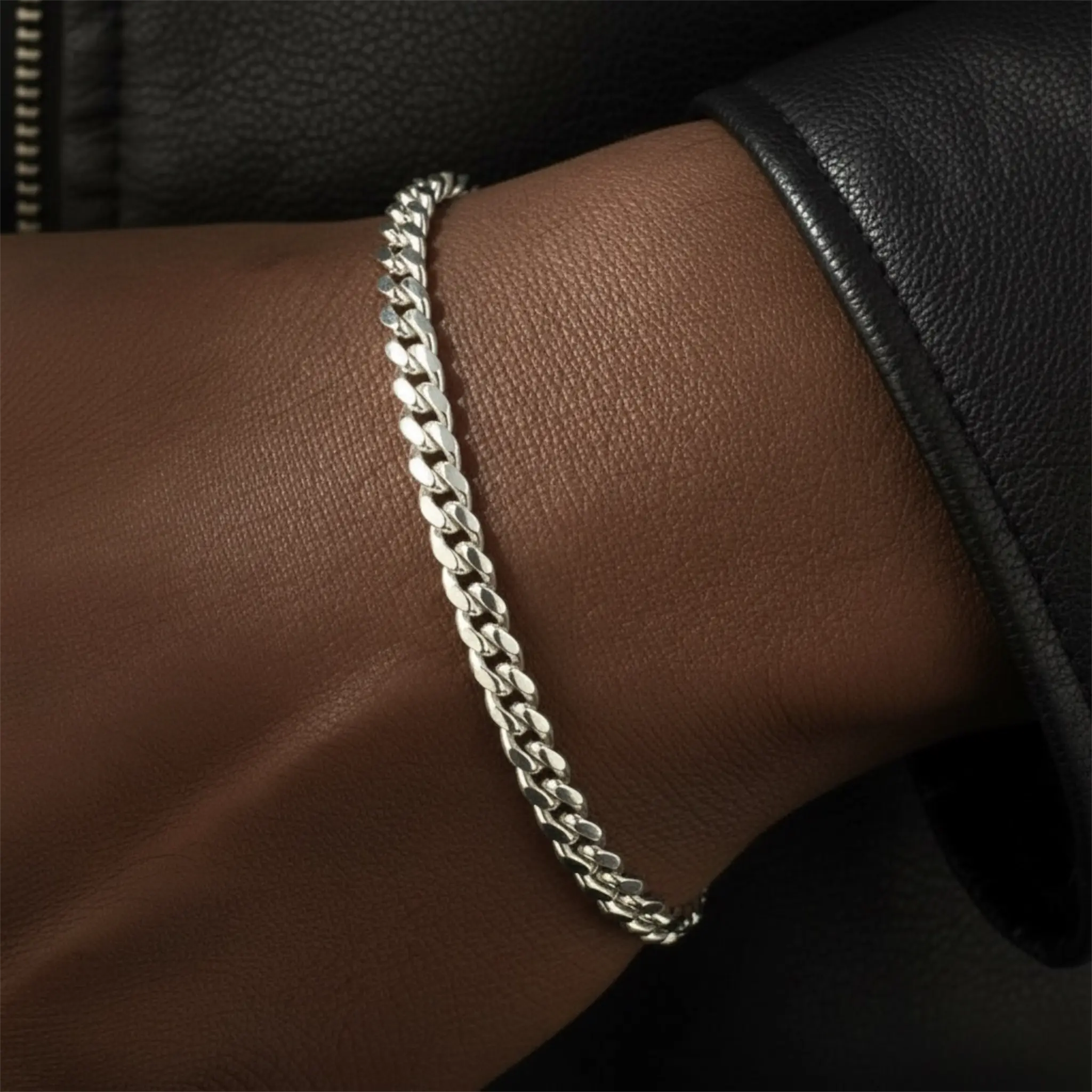4,8MM MIAMI CUBAN LINK PANZERKETTEN ARMBAND - SILBER 925