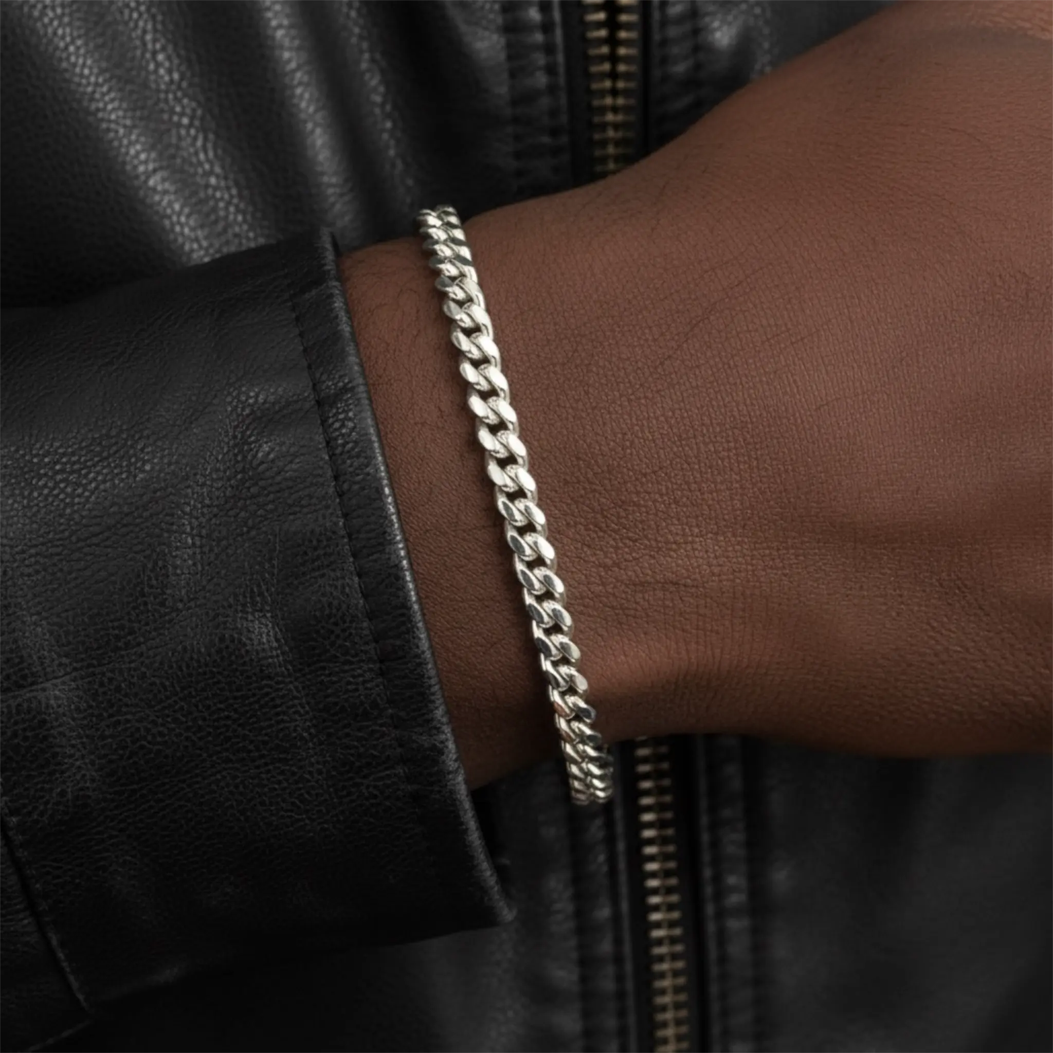 4,8MM MIAMI CUBAN LINK PANZERKETTEN ARMBAND - SILBER 925