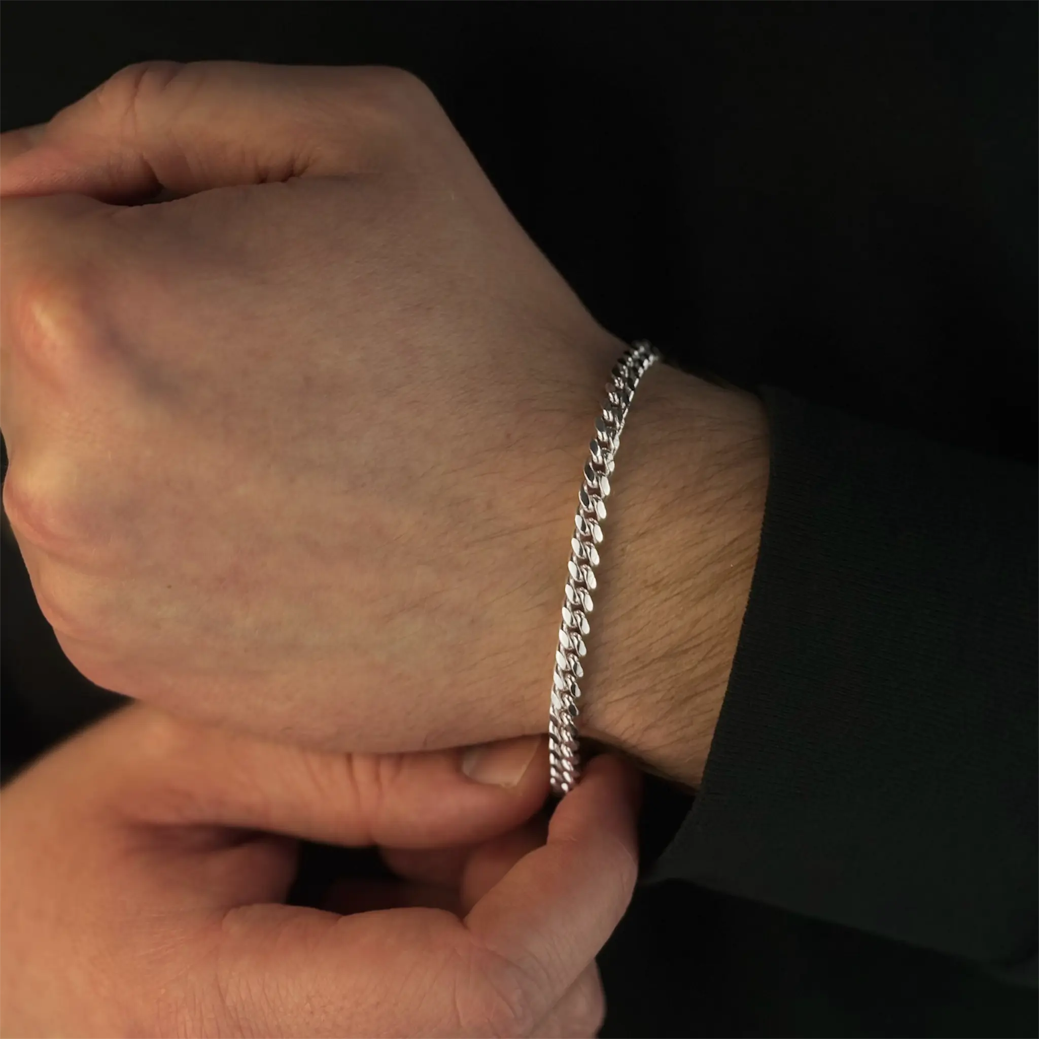 4,8MM MIAMI CUBAN LINK PANZERKETTEN ARMBAND - SILBER 925