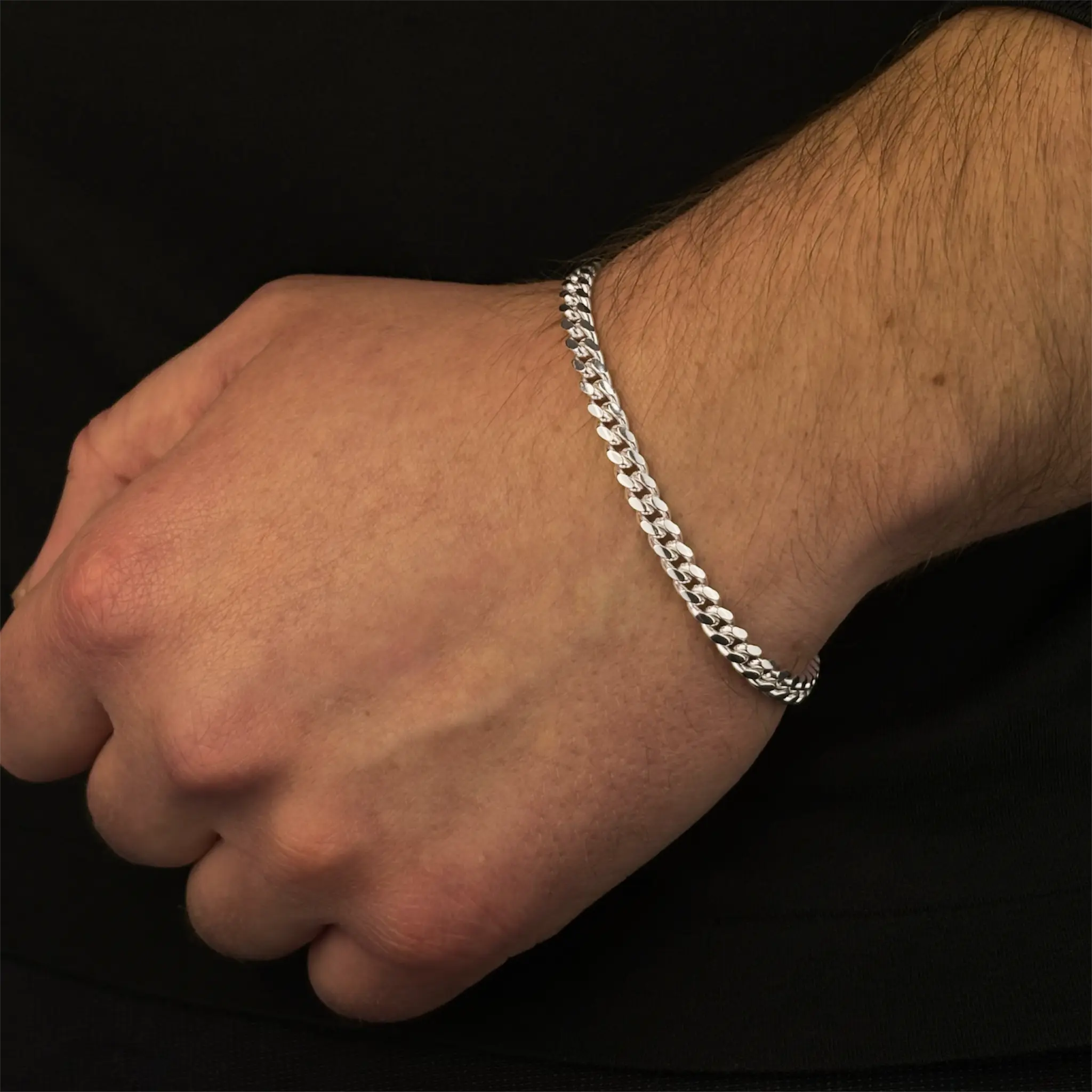 4,8MM MIAMI CUBAN LINK PANZERKETTEN ARMBAND - SILBER 925