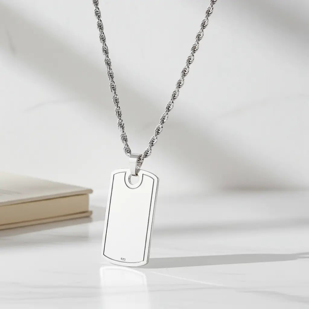 PLAKETTE ANHÄNGER - SILBER 925