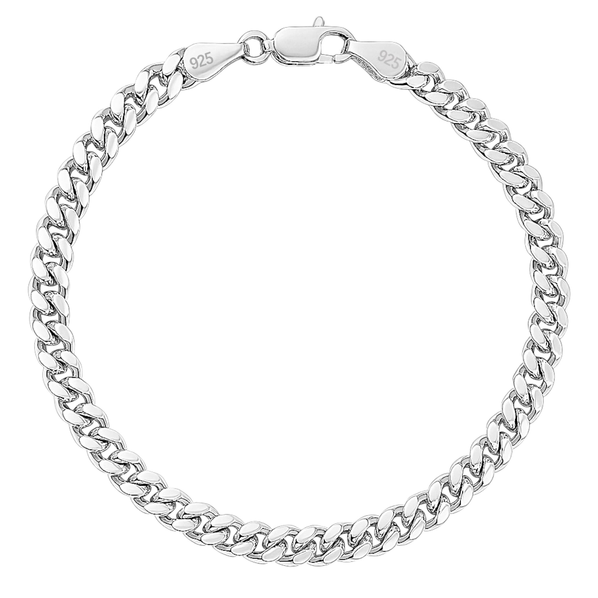 4,8MM MIAMI CUBAN LINK PANZERKETTEN ARMBAND - SILBER 925