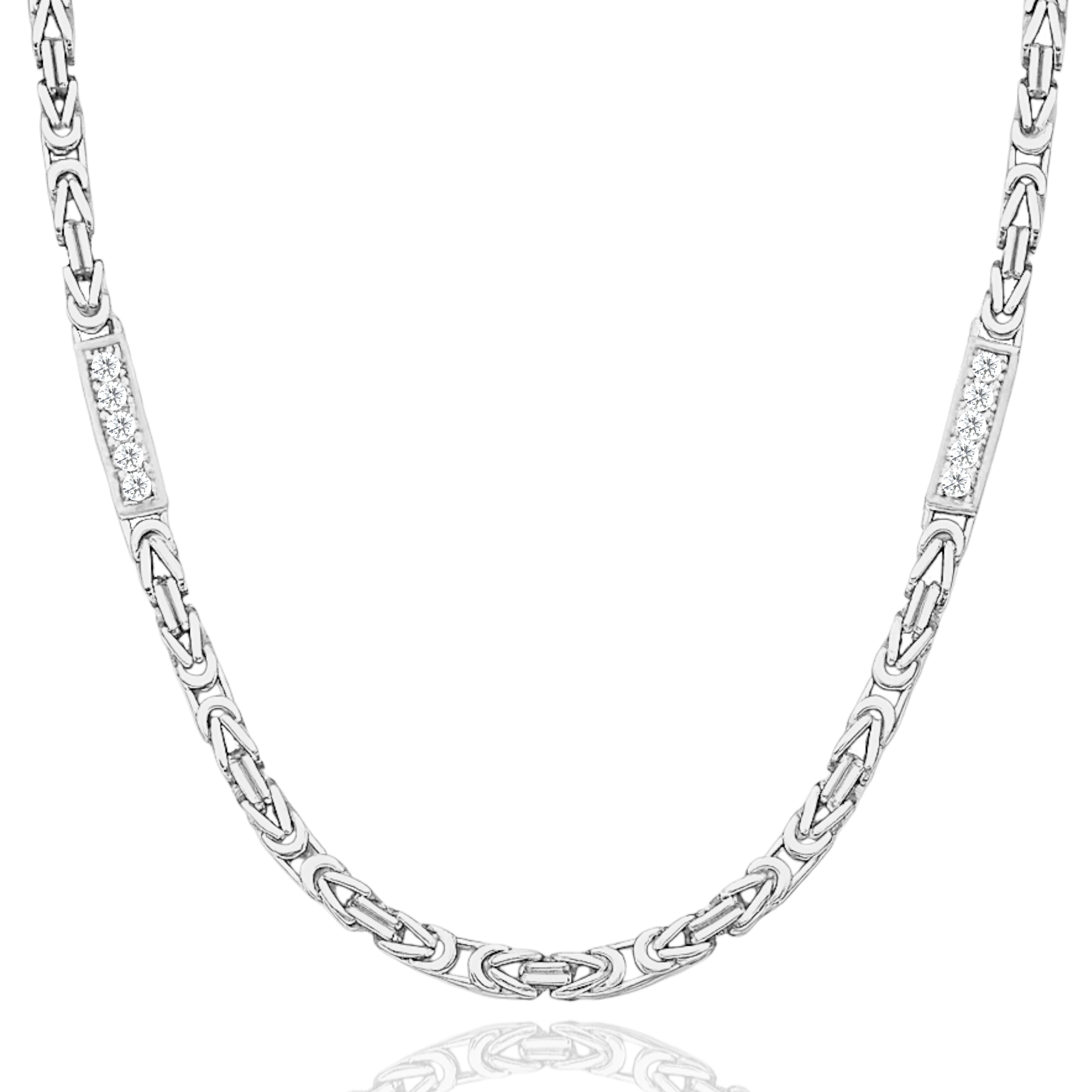 2,5MM KÖNIGSKETTE MIT ZIRKONIA - SILBER 925