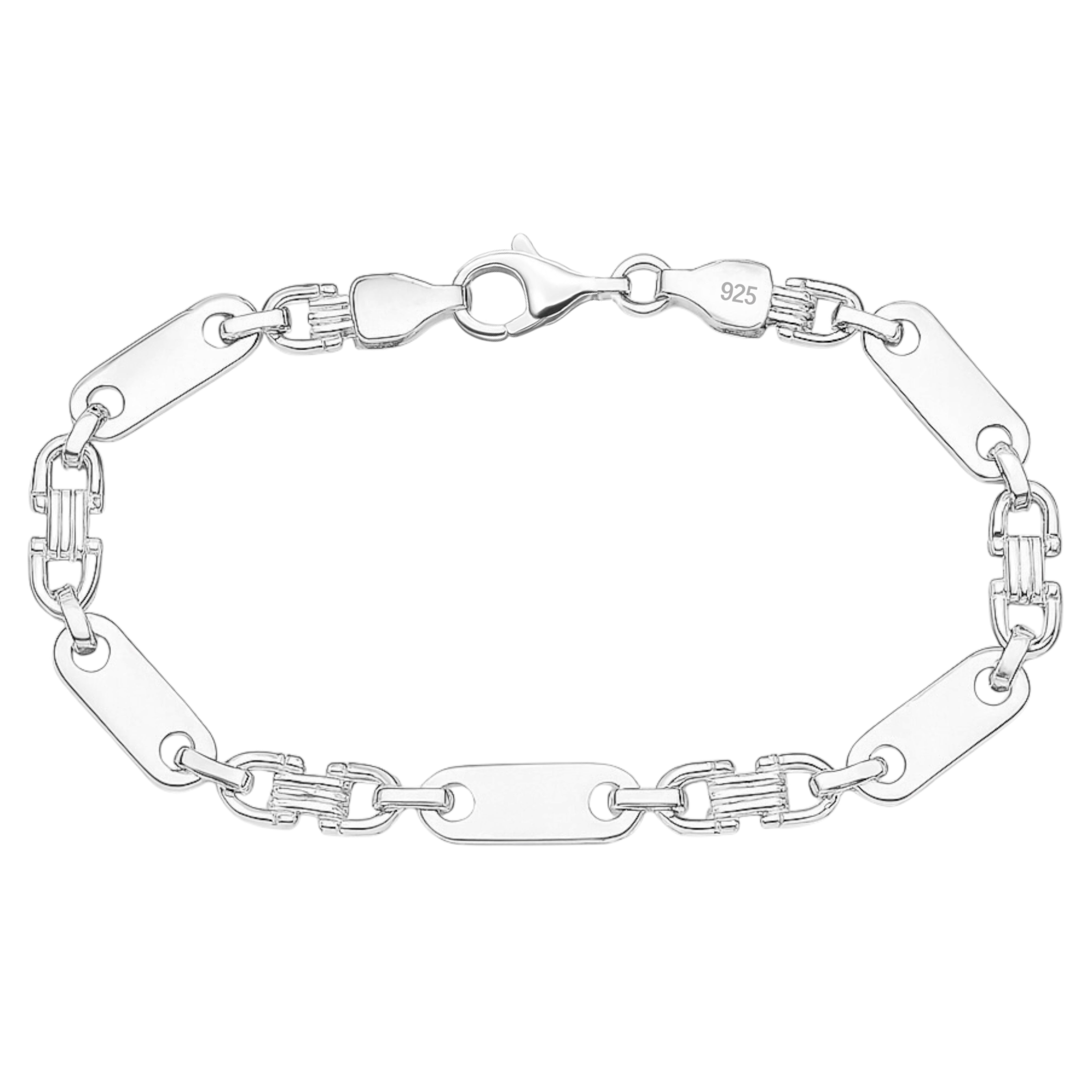6MM PLATTENKETTEN ARMBAND - SILBER 925