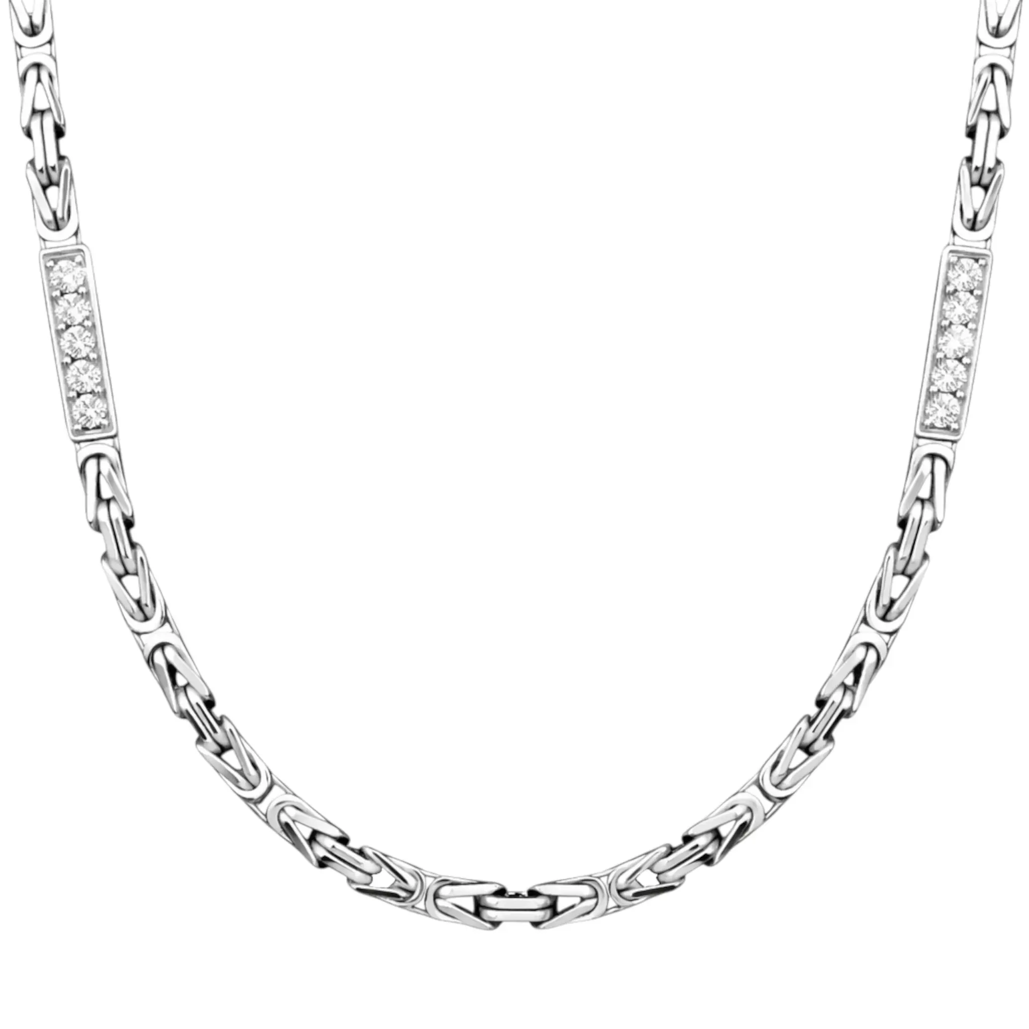 2,5MM KÖNIGSKETTE MIT ZIRKONIA - SILBER 925