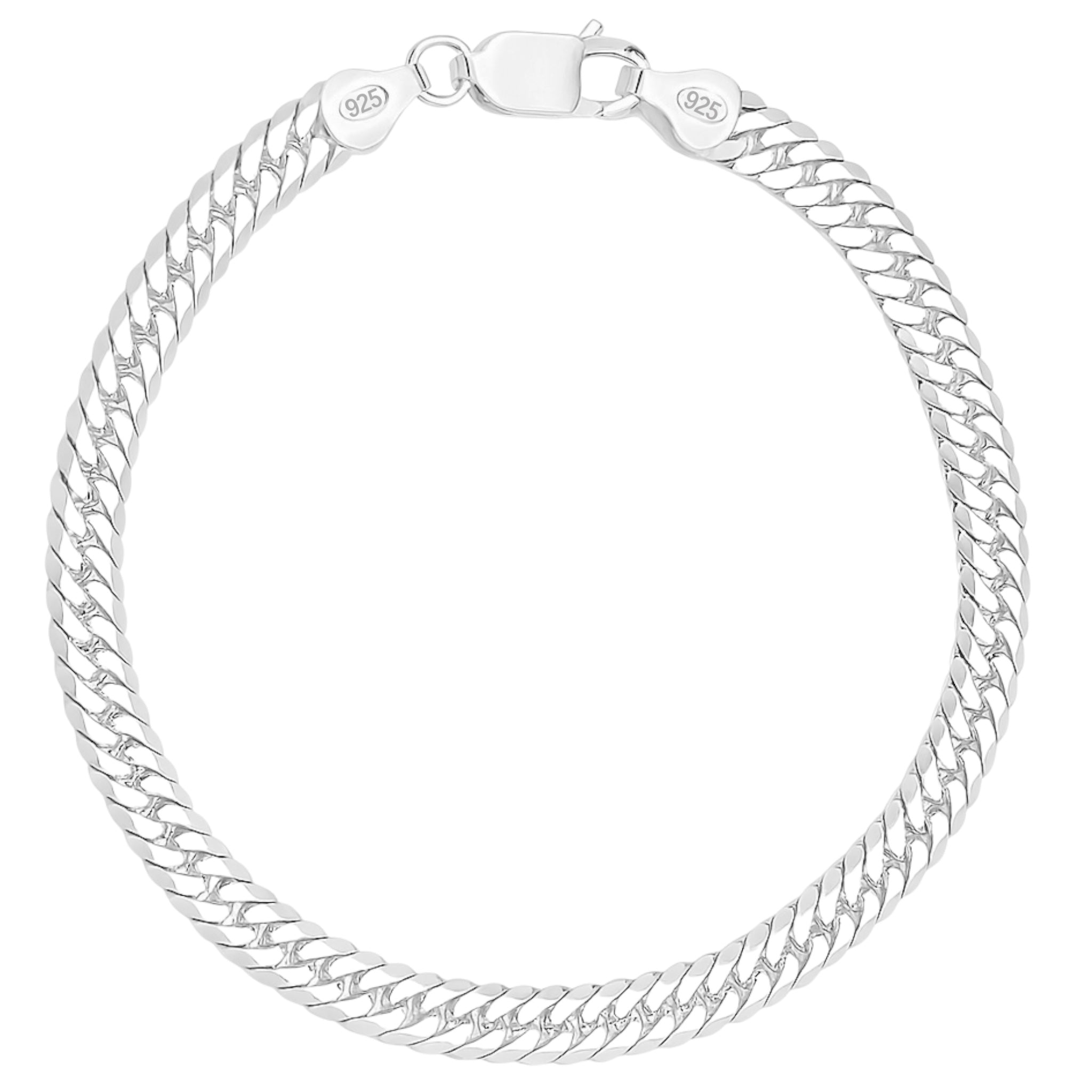 5,5MM DOPPEL PANZERKETTEN ARMBAND - SILBER 925