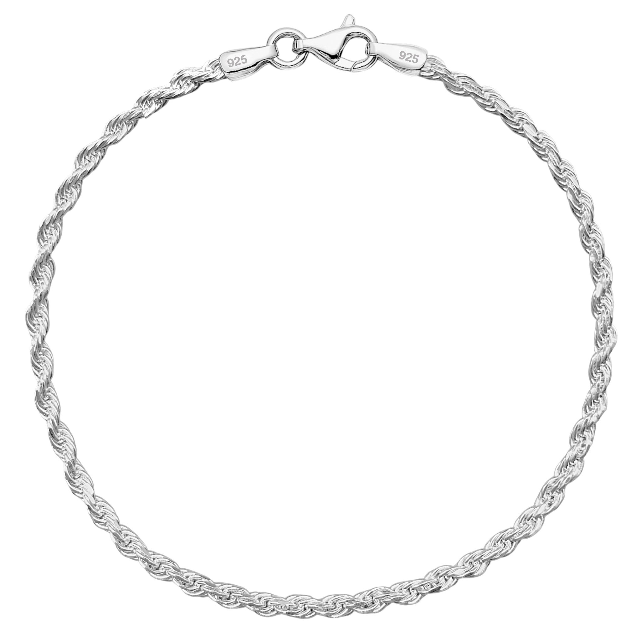 2,5MM KORDELKETTEN ARMBAND - SILBER 925