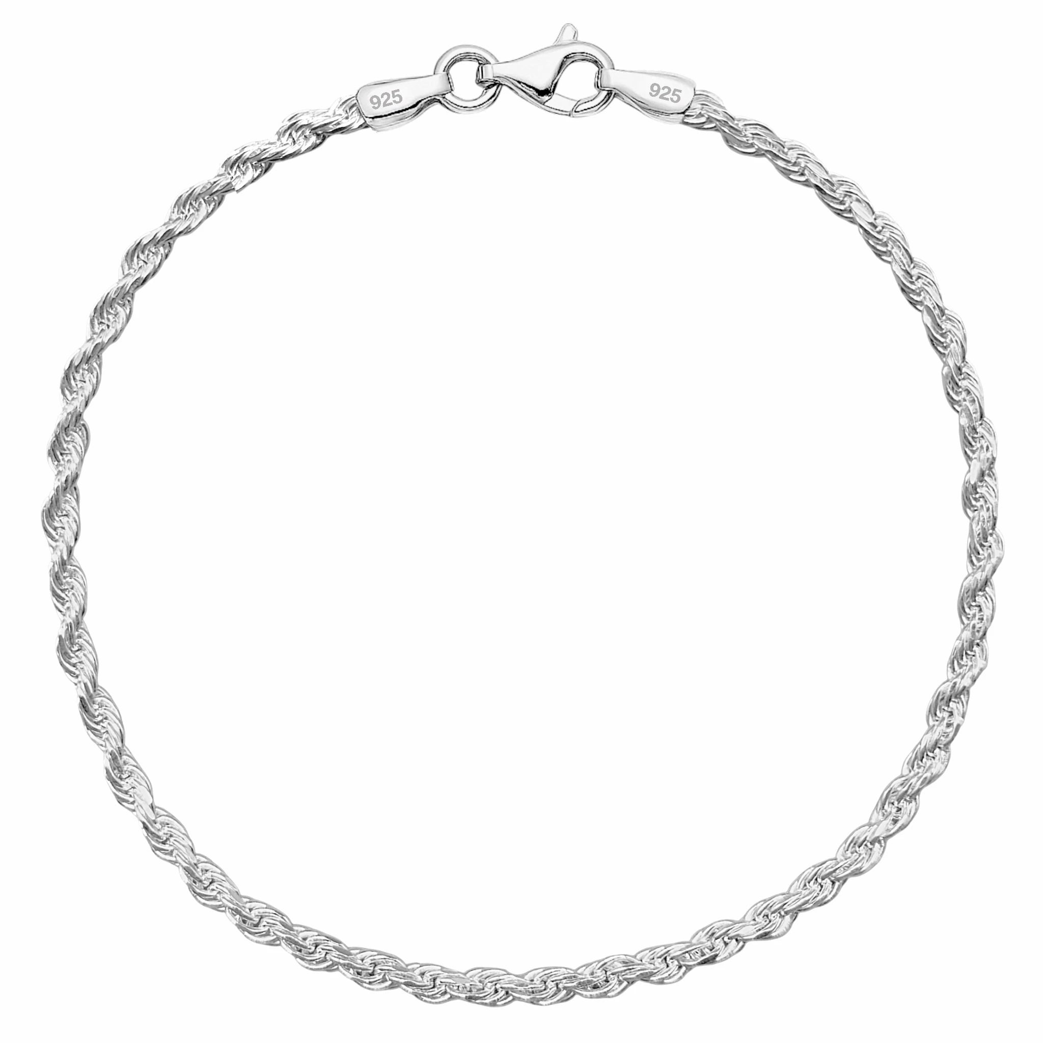 2,5MM KORDELKETTEN ARMBAND - SILBER 925