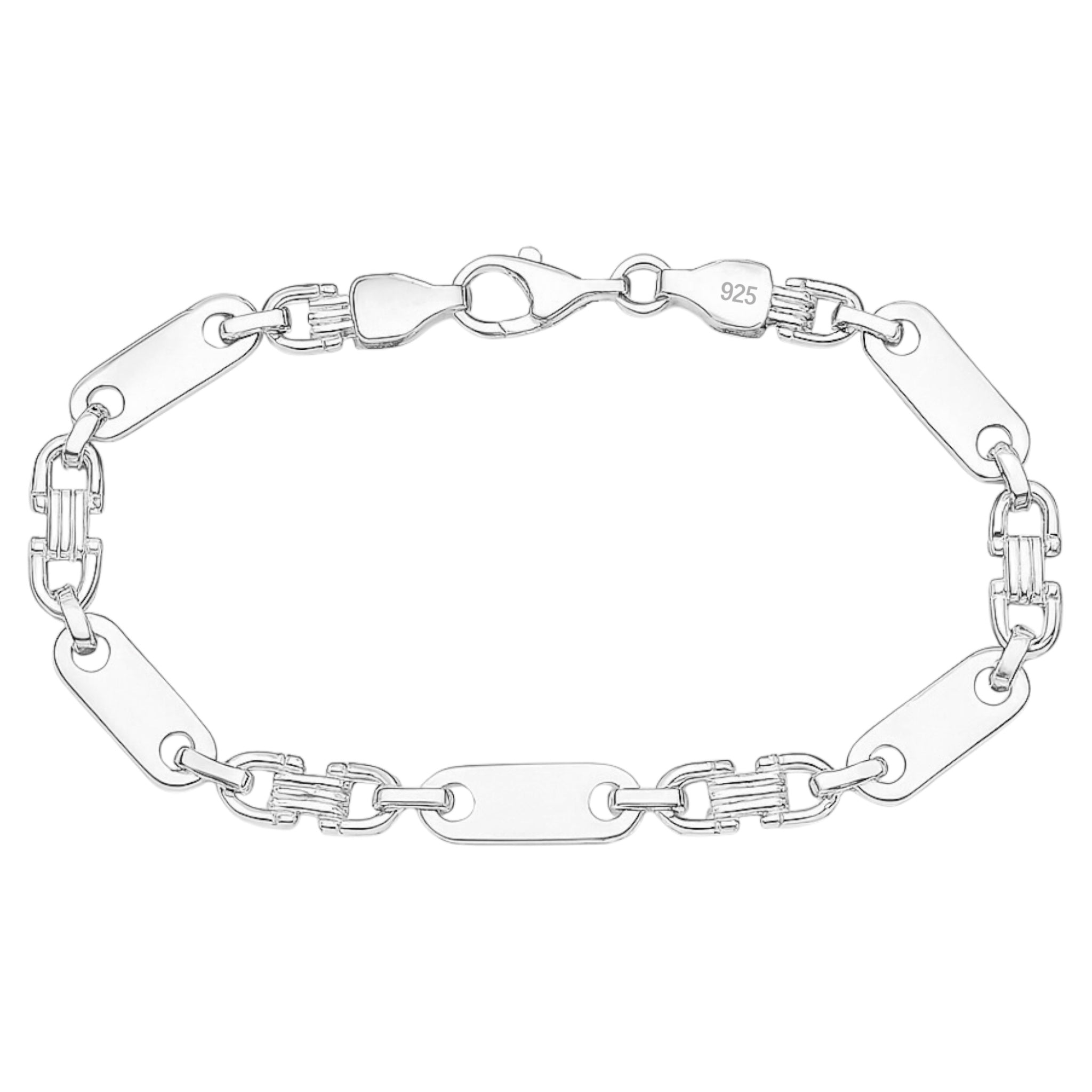 6MM PLATTENKETTEN ARMBAND - SILBER 925