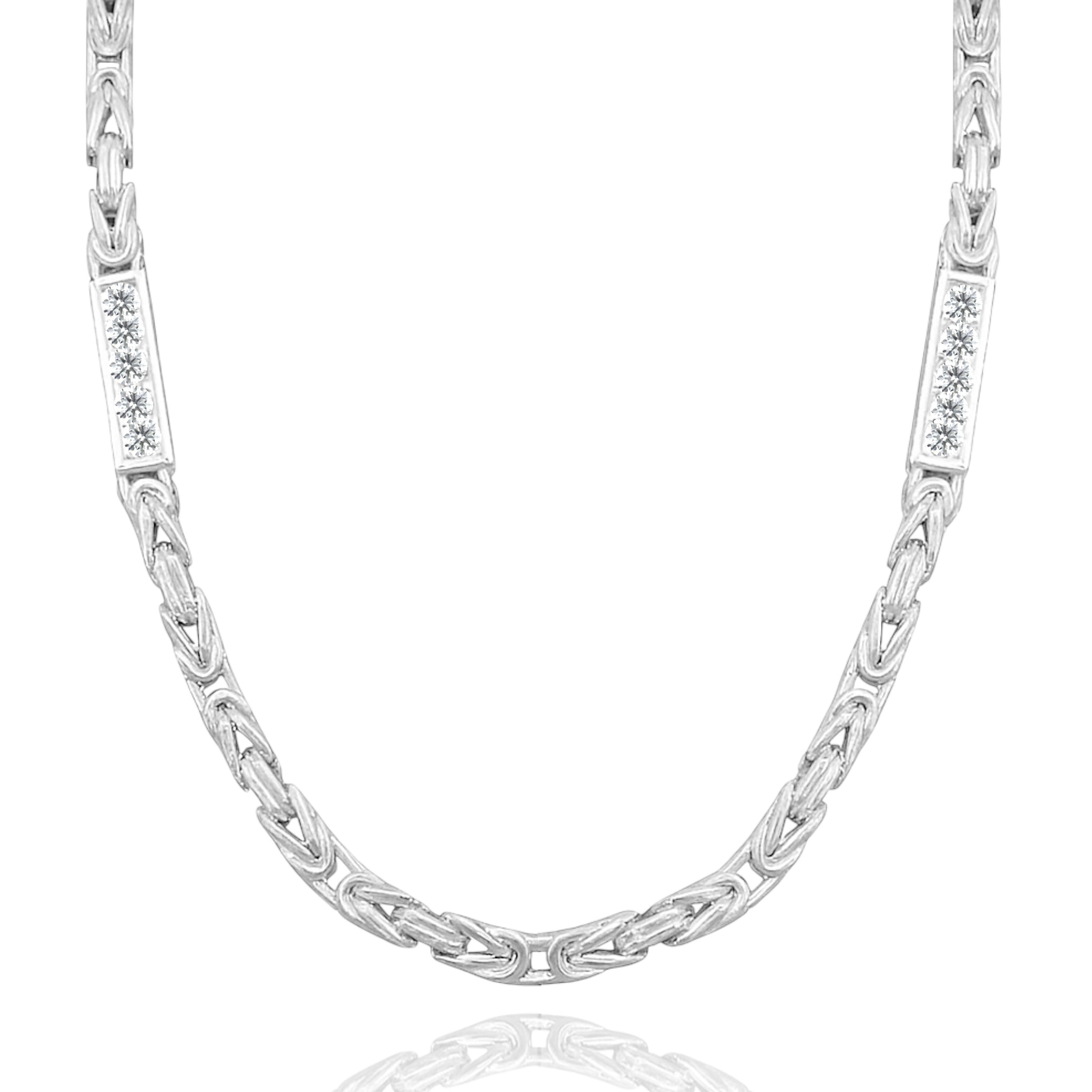2,5MM KÖNIGSKETTE MIT ZIRKONIA - SILBER 925