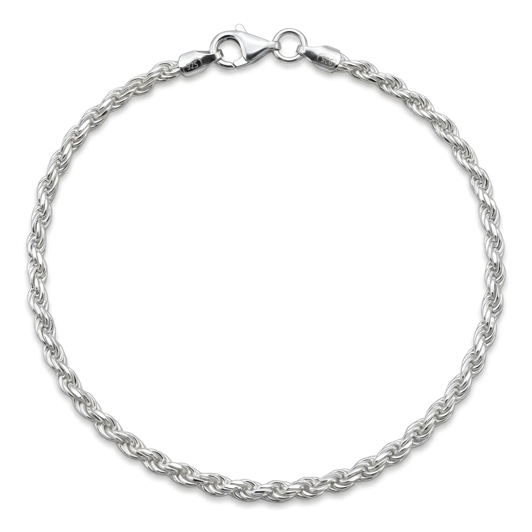 2,5MM KORDELKETTEN ARMBAND - SILBER 925