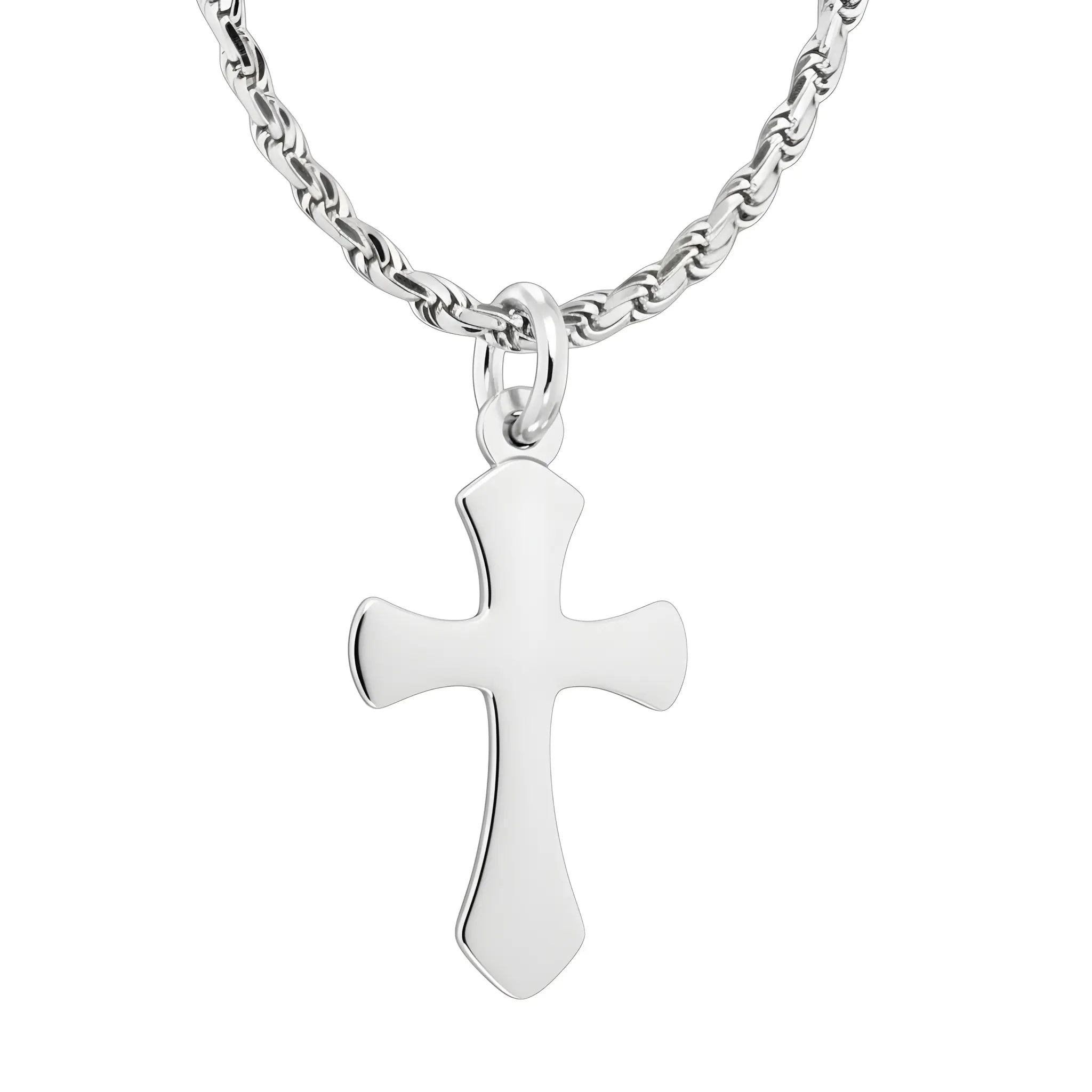 KREUZ ANHÄNGER GESCHWUNGEN - SILBER 925