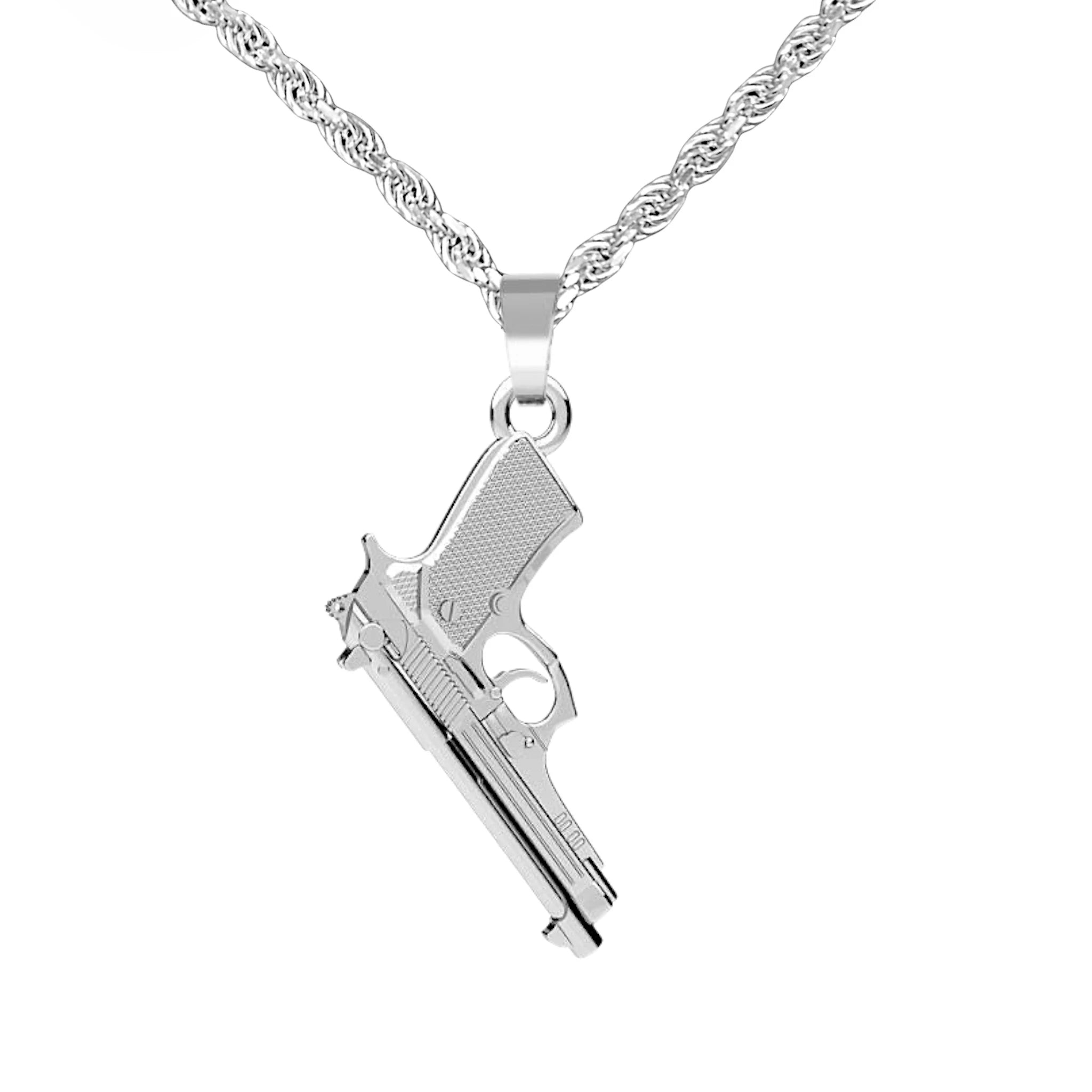 BERETTA PISTOLE ANHÄNGER - SILBER 925