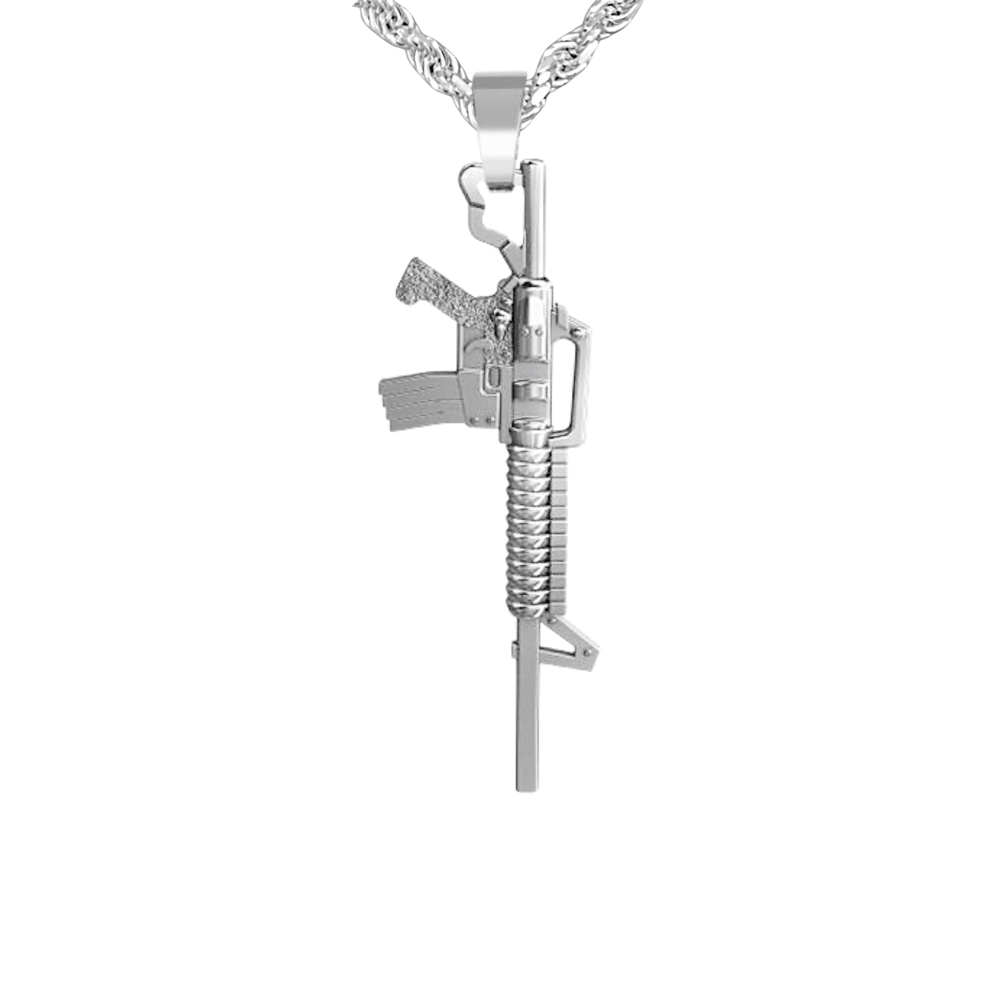 TACTICAL MASCHINENGEWEHR ANHÄNGER – SILBER 925