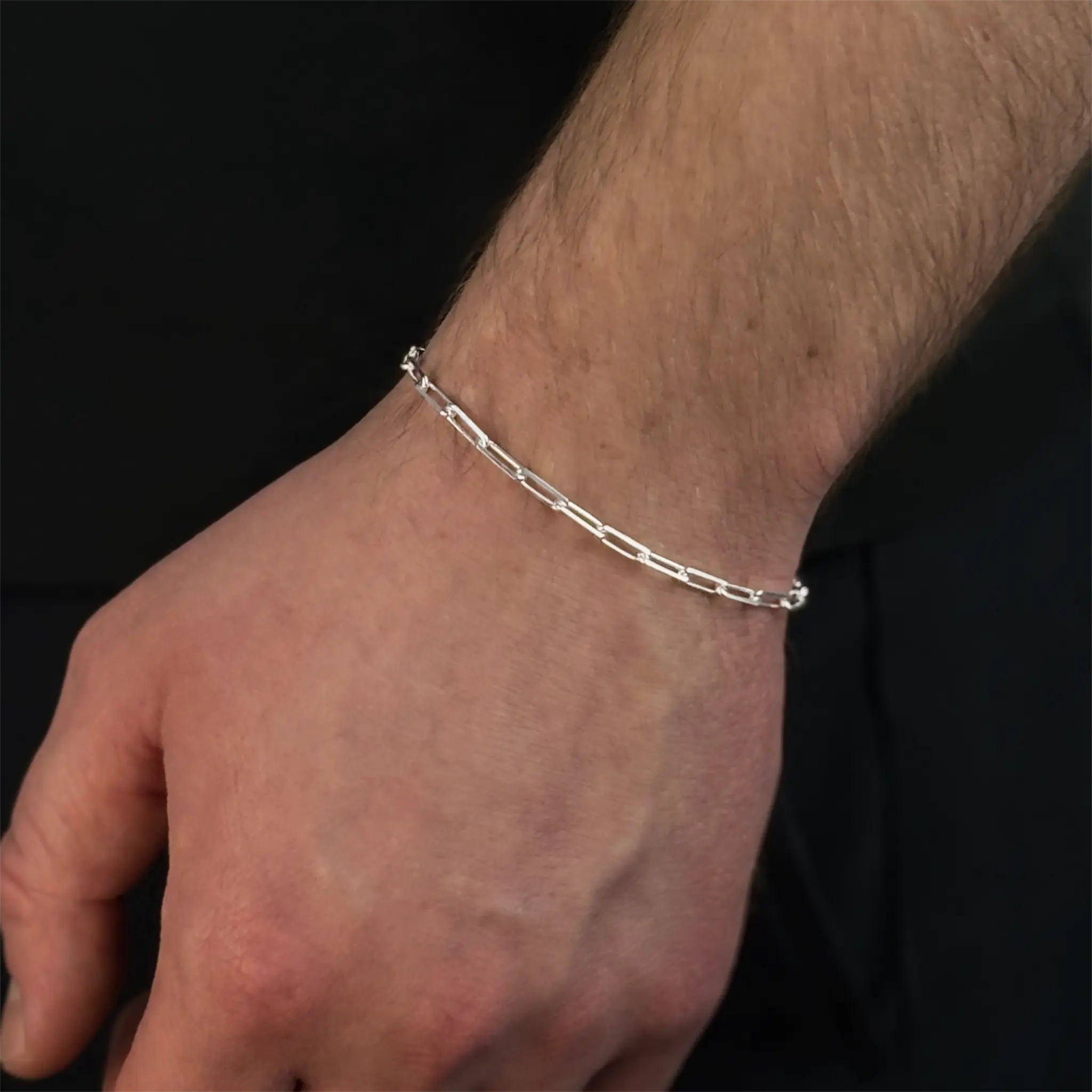 3,5MM PAPERCLIP ARMBAND - SILBER 925