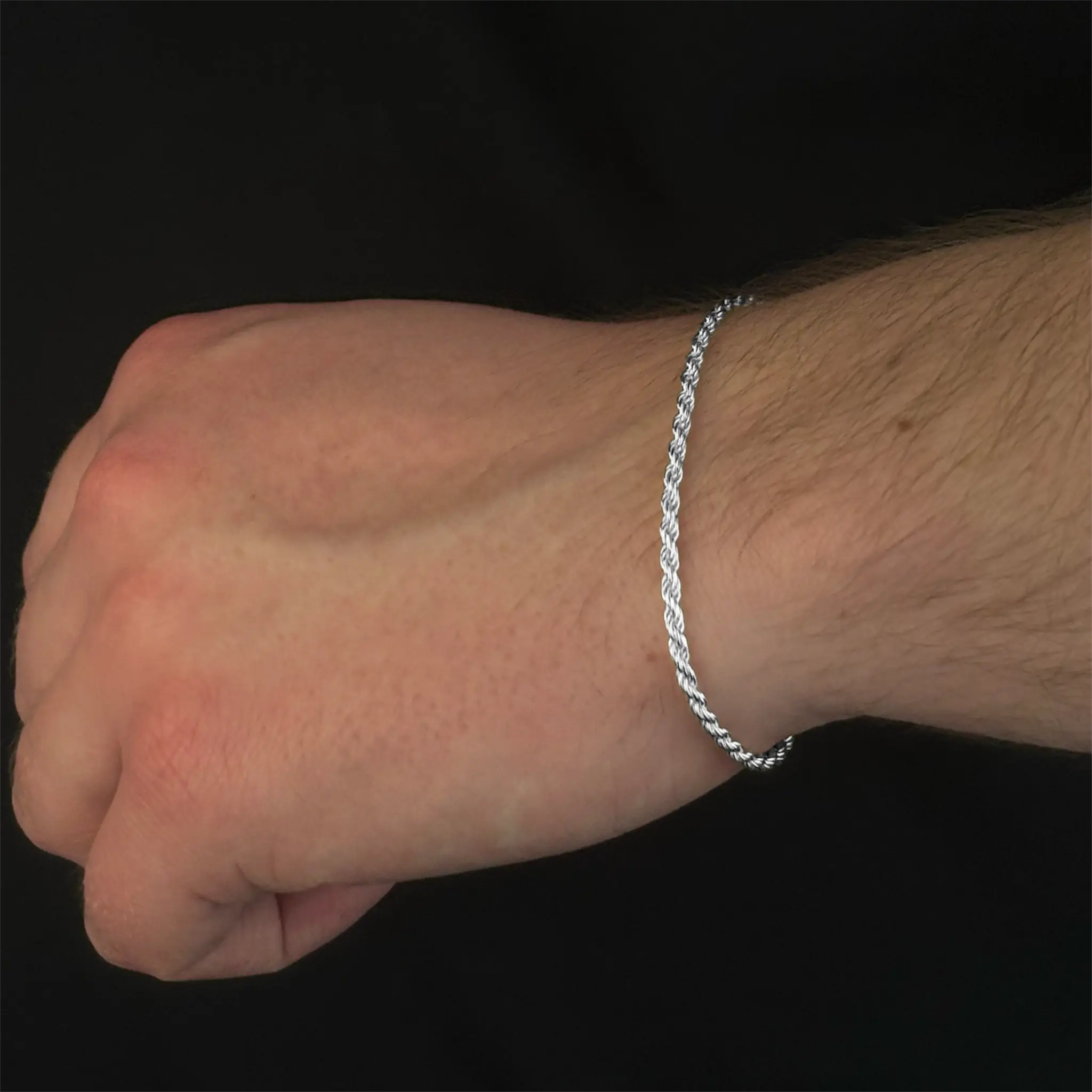 2,5MM KORDELKETTEN ARMBAND - SILBER 925