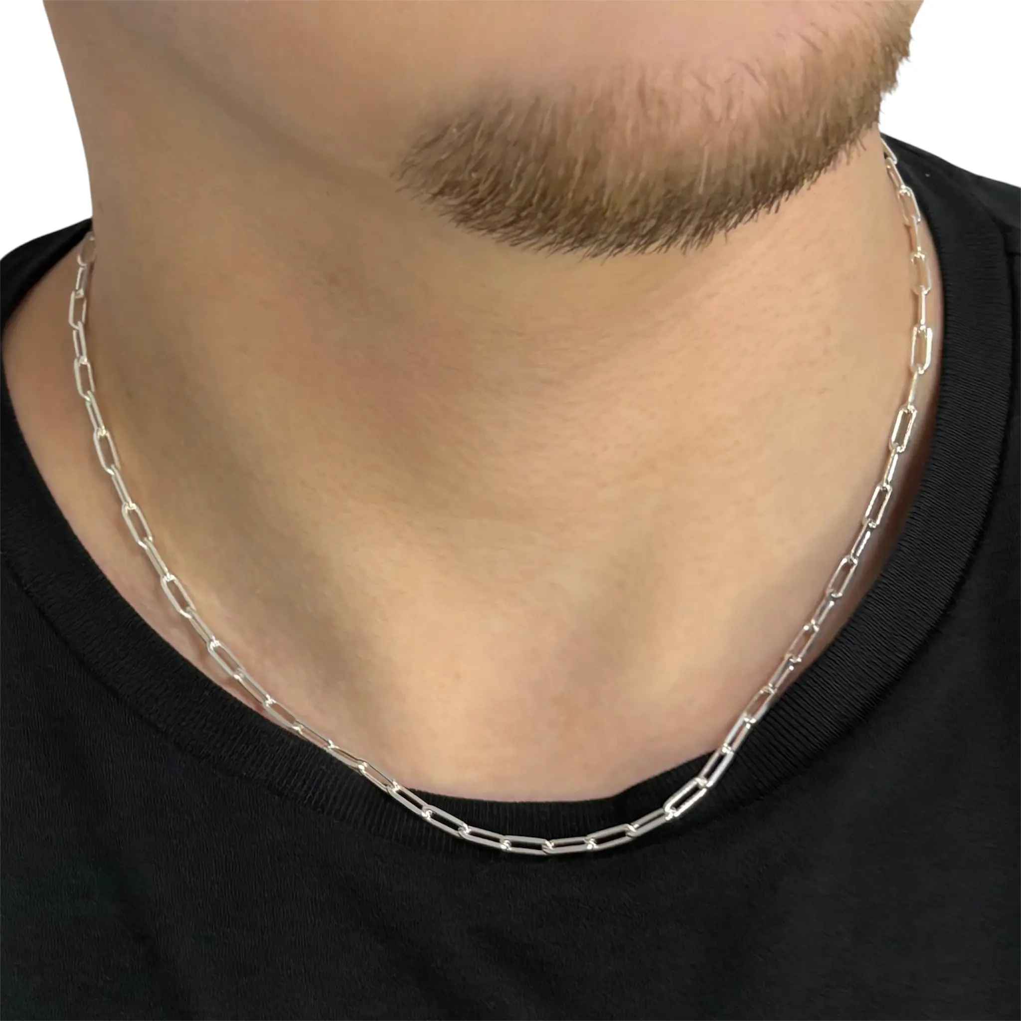 3,5MM PAPERCLIP KETTE - SILBER 925