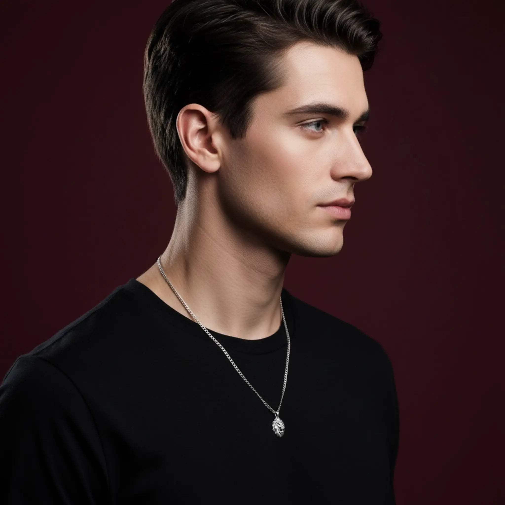 LÖWENKOPF ANHÄNGER - SILBER 925