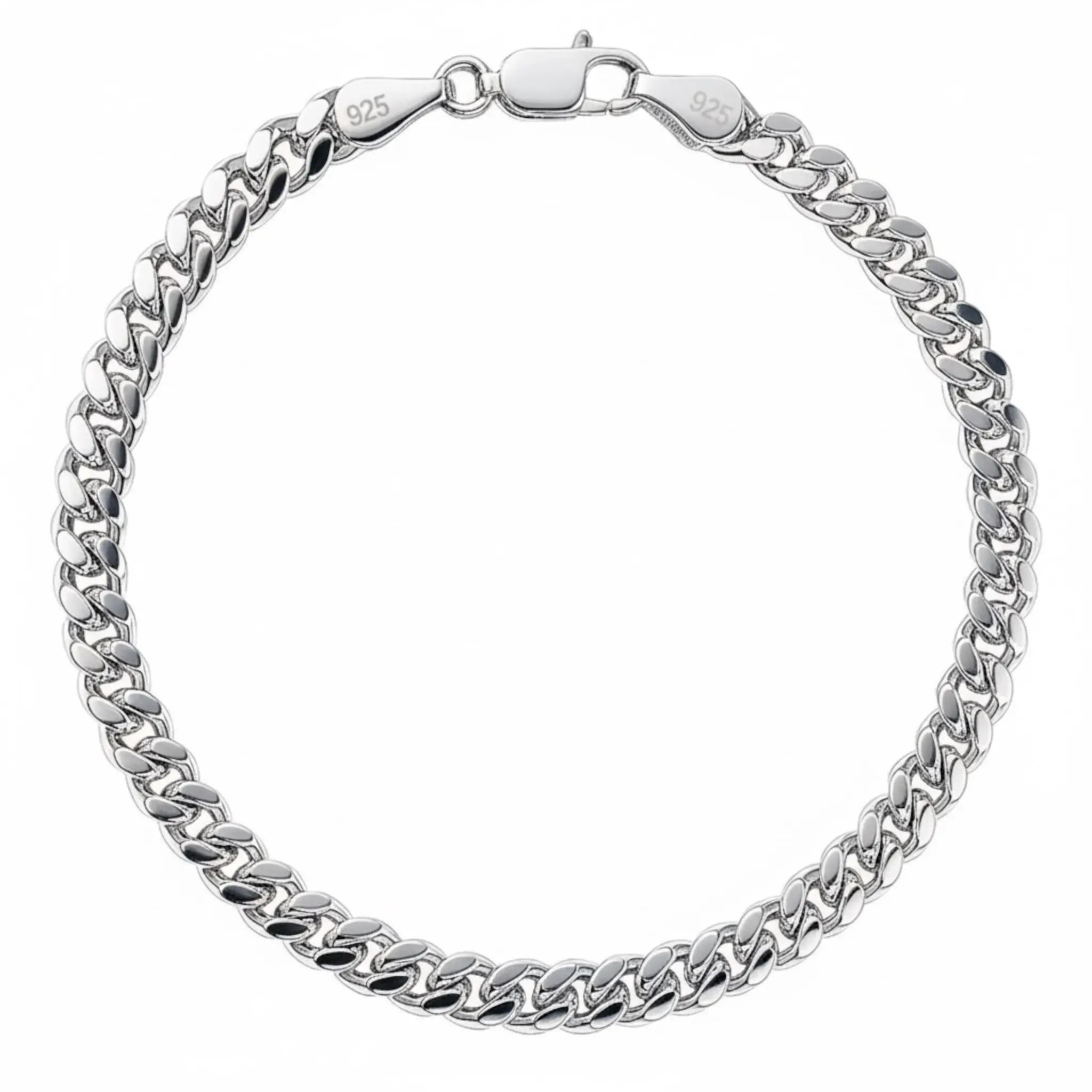 4,8MM MIAMI CUBAN LINK PANZERKETTEN ARMBAND - SILBER 925